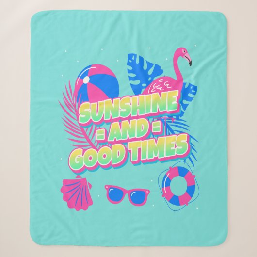 Tropical Summer Fun Vibes Sherpadecke (Vorderseite)