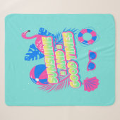 Tropical Summer Fun Vibes Sherpadecke (Vorderseite (Horizontal))
