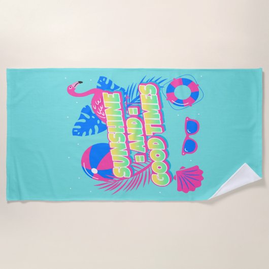 Tropical Summer Fun Vibes Strandtuch (Vorderseite)