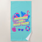 Tropical Summer Fun Vibes Strandtuch (Vorderseite)