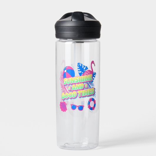 Tropical Summer Fun Vibes Trinkflasche (Vorderseite)