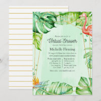 Tropical Summer Geometric Virtual Baby Dusche