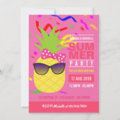 Tropical Summer Girl Birthday Party Einladung (Vorderseite)