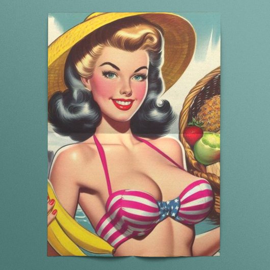 Tropical Summer Girl Seidenpapier