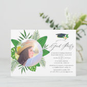 Tropical Summer Graduation Party Einladung (Stehend Vorderseite)