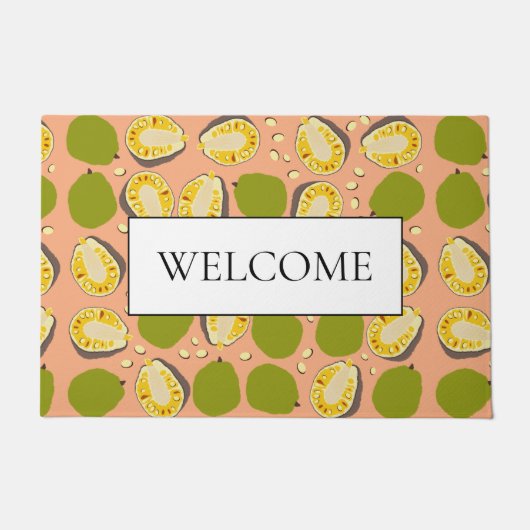 Tropical Summer Jackfruit Pattern - Willkommen Fußmatte (Vorderseite)