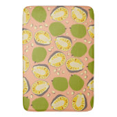 Tropical Summer Jackfruits Pattern - Exotic Frucht Badematte (Vorderseite Vertikal)