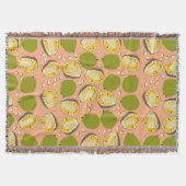 Tropical Summer Jackfruits Pattern - Exotic Frucht Decke (Vorderseite)