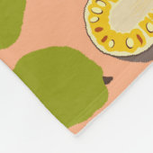 Tropical Summer Jackfruits Pattern - Exotic Frucht Fleecedecke (Ecke)