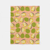 Tropical Summer Jackfruits Pattern - Exotic Frucht Fleecedecke (Vorderseite)