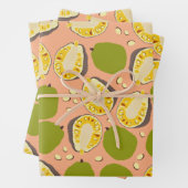 Tropical Summer Jackfruits Pattern - Exotic Frucht Geschenkpapier Set (Beispiel)