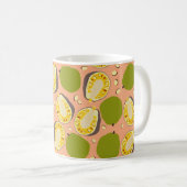 Tropical Summer Jackfruits Pattern - Exotic Frucht Kaffeetasse (VorderseiteRechts)