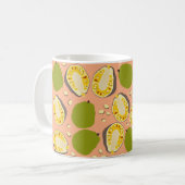 Tropical Summer Jackfruits Pattern - Exotic Frucht Kaffeetasse (Vorderseite Links)