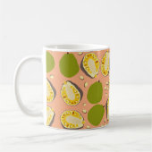Tropical Summer Jackfruits Pattern - Exotic Frucht Kaffeetasse (Links)