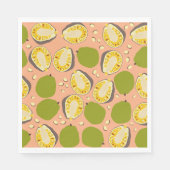 Tropical Summer Jackfruits Pattern - Exotic Frucht Serviette (Vorderseite)