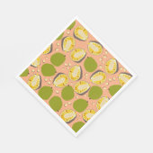 Tropical Summer Jackfruits Pattern - Exotic Frucht Serviette (Ecke)