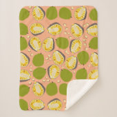 Tropical Summer Jackfruits Pattern - Exotic Frucht Sherpadecke (Vorderseite)