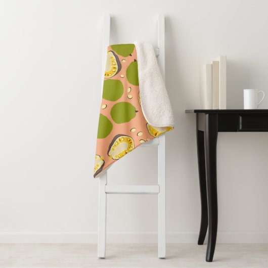 Tropical Summer Jackfruits Pattern - Exotic Frucht Sherpadecke (Beispiel)