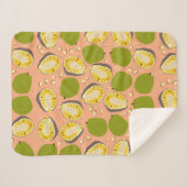 Tropical Summer Jackfruits Pattern - Exotic Frucht Sherpadecke (Vorderseite (Horizontal))