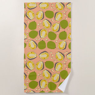 Tropical Summer Jackfruits Pattern - Exotic Frucht Strandtuch