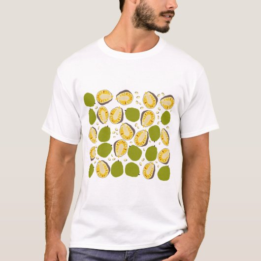 Tropical Summer Jackfruits Pattern - Exotic Frucht T-Shirt (Vorderseite)