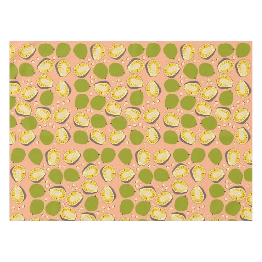 Tropical Summer Jackfruits Pattern - Exotic Frucht Tischdecke (Vorderseite (Horizontal))
