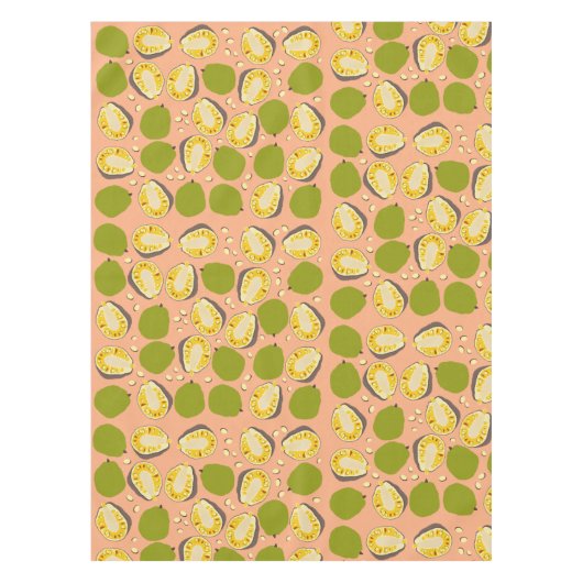 Tropical Summer Jackfruits Pattern - Exotic Frucht Tischdecke (Vorderseite)