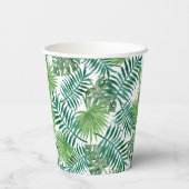 Tropical Summer Leaf Bachelorette Crew Party Pappbecher (Rückseite)