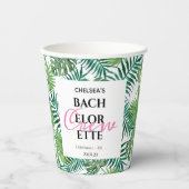 Tropical Summer Leaf Bachelorette Crew Party Pappbecher (Vorderseite)