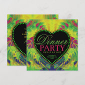Tropical Summer Liebe Dinner Party Einladungen (Vorne/Hinten)