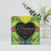 Tropical Summer Liebe Dinner Party Einladungen (Stehend Vorderseite)