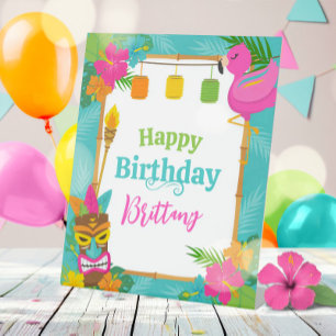 Tropical Summer Luau Birthday Sign Sockelschild