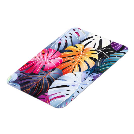 Tropical Summer Monstera Blätter Magnet (Linke Seite)