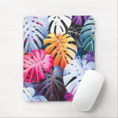 Tropical Summer Monstera Blätter Mousepad (Mit Mouse)