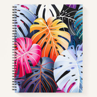 Tropical Summer Monstera Blätter Notizblock