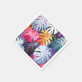 Tropical Summer Monstera Blätter Serviette (Ecke)