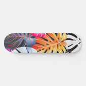 Tropical Summer Monstera Blätter Skateboard (Horizontal)