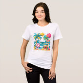 Tropical Summer Mood – Fun & Bright T-Shirt Design Tri-Blend Shirt (Vorderseite voll)