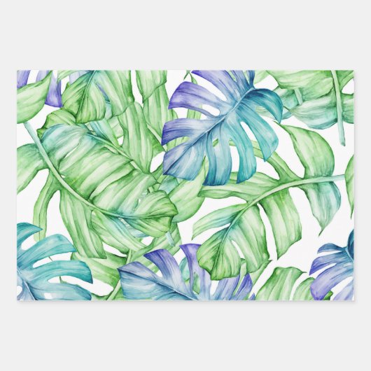 Tropical Summer Palm Blätter Muster (Vorderseite 2)