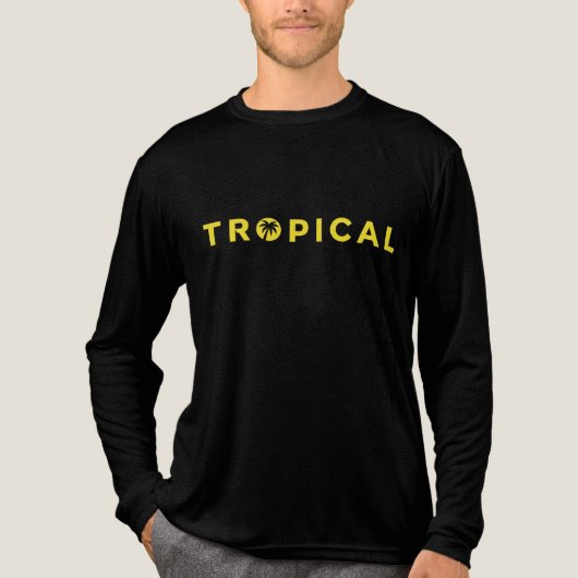 Tropical Summer Palm Tree Minimalist Text Tee (Vorderseite)
