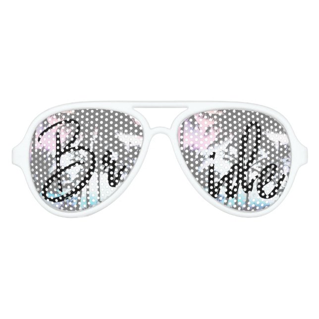 Tropical Summer Palm Trees Pink Blue Sunset Sky Partybrille (Vorderseite)