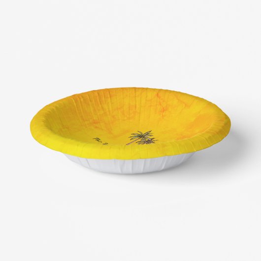 Tropical Summer Palm Trees Swim Pool Party Gold Pappteller (Gewinkelt)