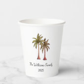 Tropical Summer Palm Trees Swim Pool Party Pappbecher (Vorderseite)