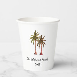 Tropical Summer Palm Trees Swim Pool Party Pappbecher