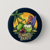 Tropical Summer Party Button (Vorderseite)