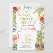 Tropical Summer Party Card für Mädchen Einladung (Vorderseite)
