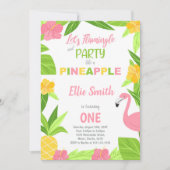 Tropical Summer Party Card für Mädchen Einladung (Vorderseite)