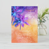 Tropical Summer Party Einladung (Stehend Vorderseite)
