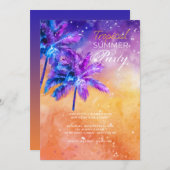 Tropical Summer Party Einladung (Vorne/Hinten)