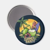 Tropical Summer Party Magnet (Vorderseite/Rückseite)